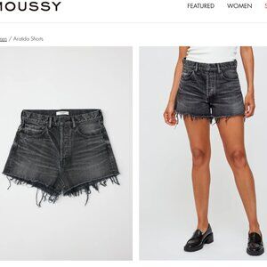 Moussy Vintage Aristida Shorts - Black - 28 - Like New